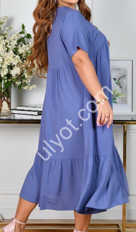 Фото 1 ПЛАТЬЕ (48-58) СИНИЙ 3039