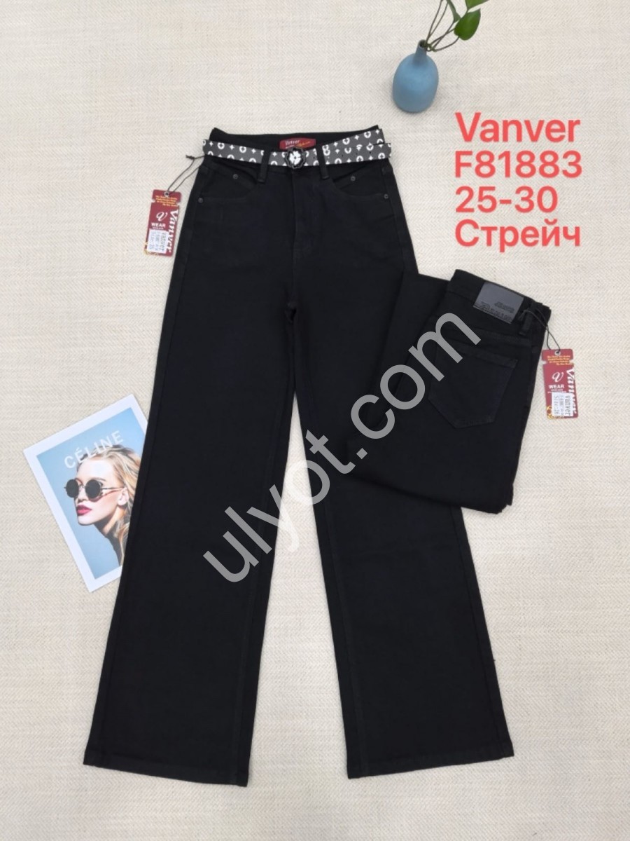 ДЖИНСЫ VANVER (25-30) ЧЕРНЫЙ 81883