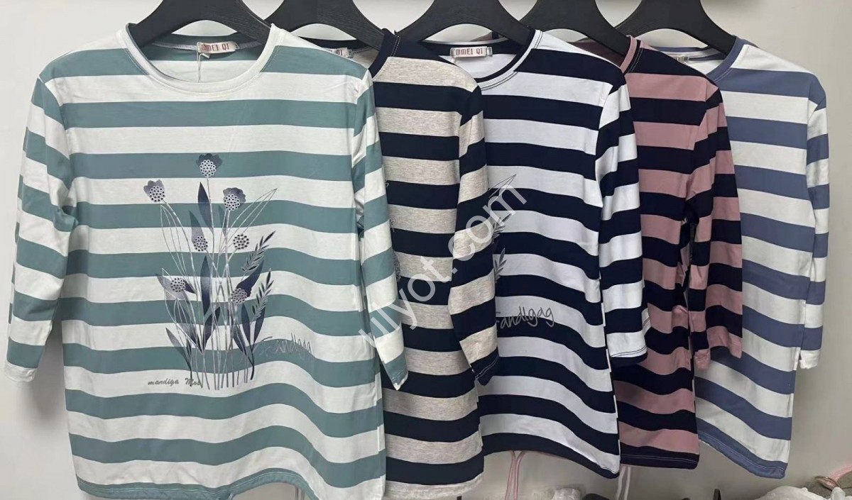 ФУТБОЛКА (2XL-5XL) ПУДРА+ЧОРНИЙ 7703