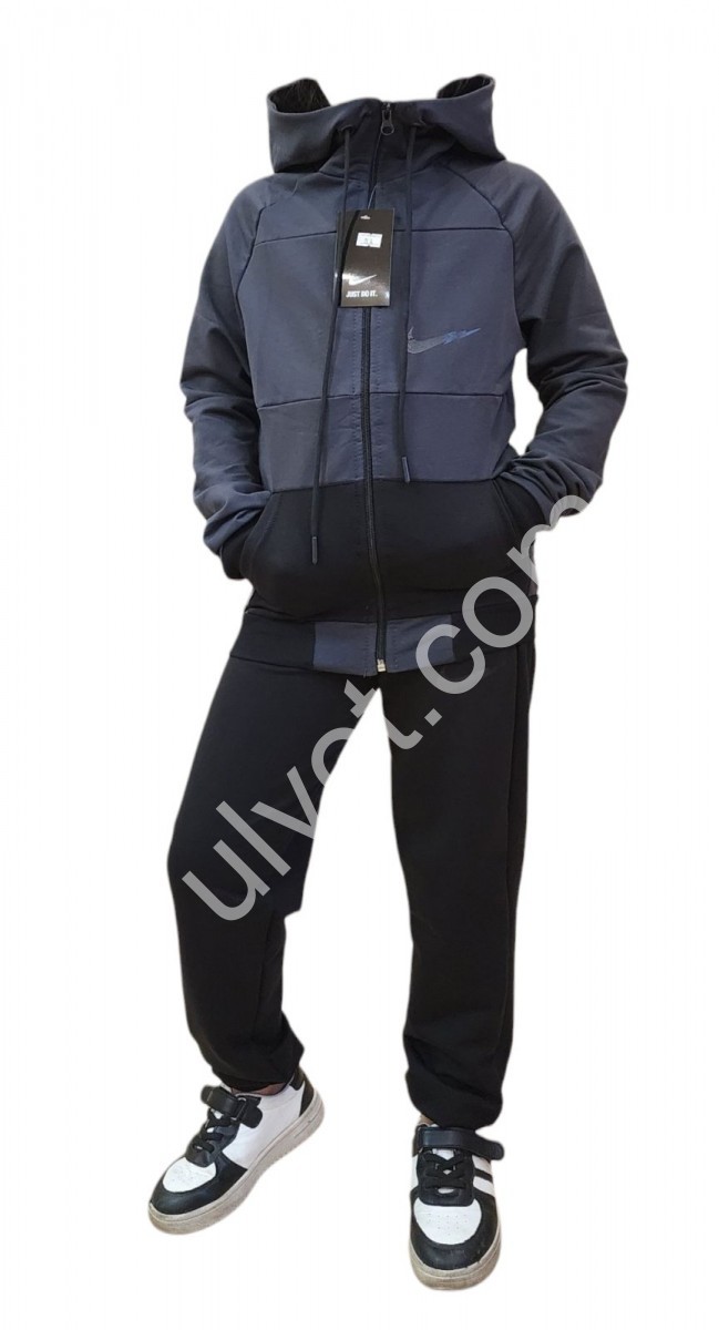 СПОРТ.КОСТЮМ N02 (26-34) МАНЖЕТ СЕРЫЙ+ЧЕРНЫЙ 