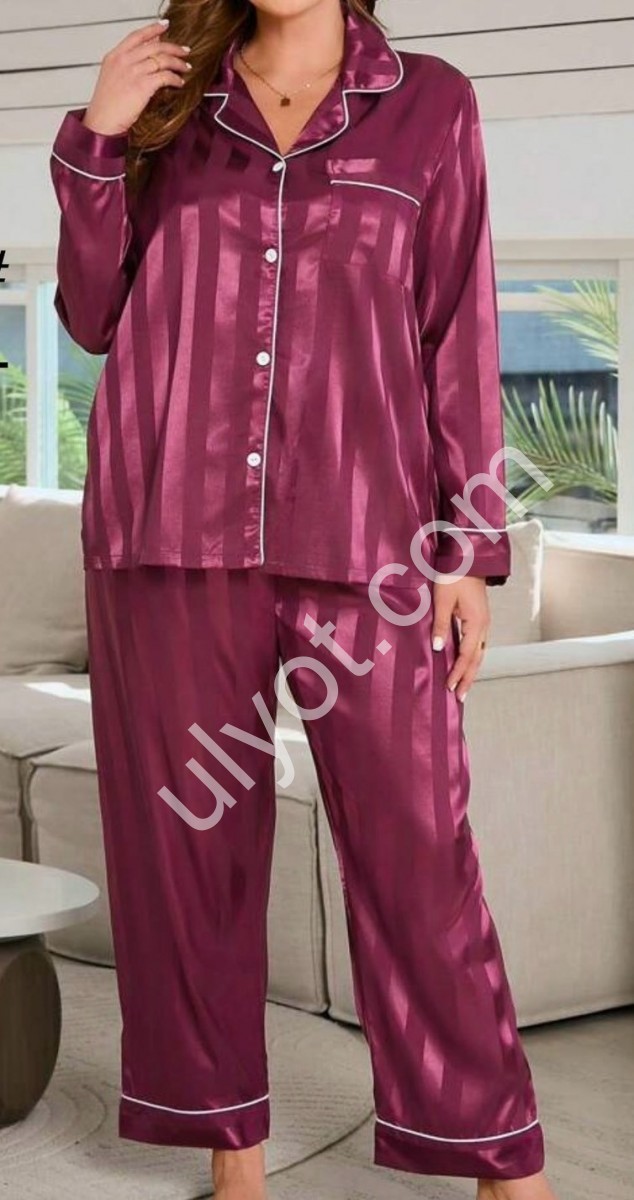 ПІЖАМА (XL-5XL) БОРДО 70233