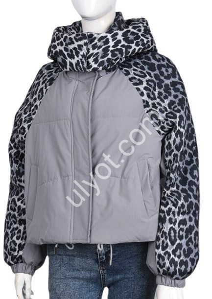 КУРТКА (M-2XL) СЕРЫЙ+ЛЕО 2605