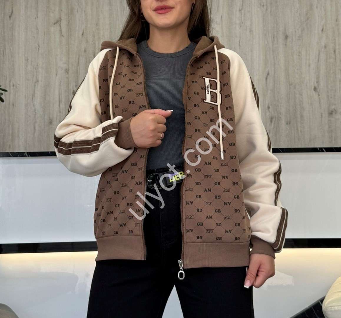 КОФТА JJF (L-4XL) СВ.КОРИЧНЕВЫЙ 50159