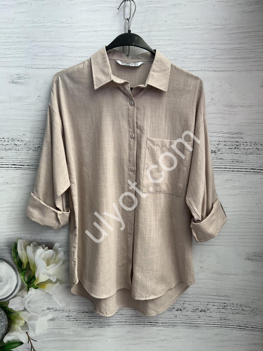 Сорочка-018 (S-XL) СВ.КОРИЧНЕВИЙ