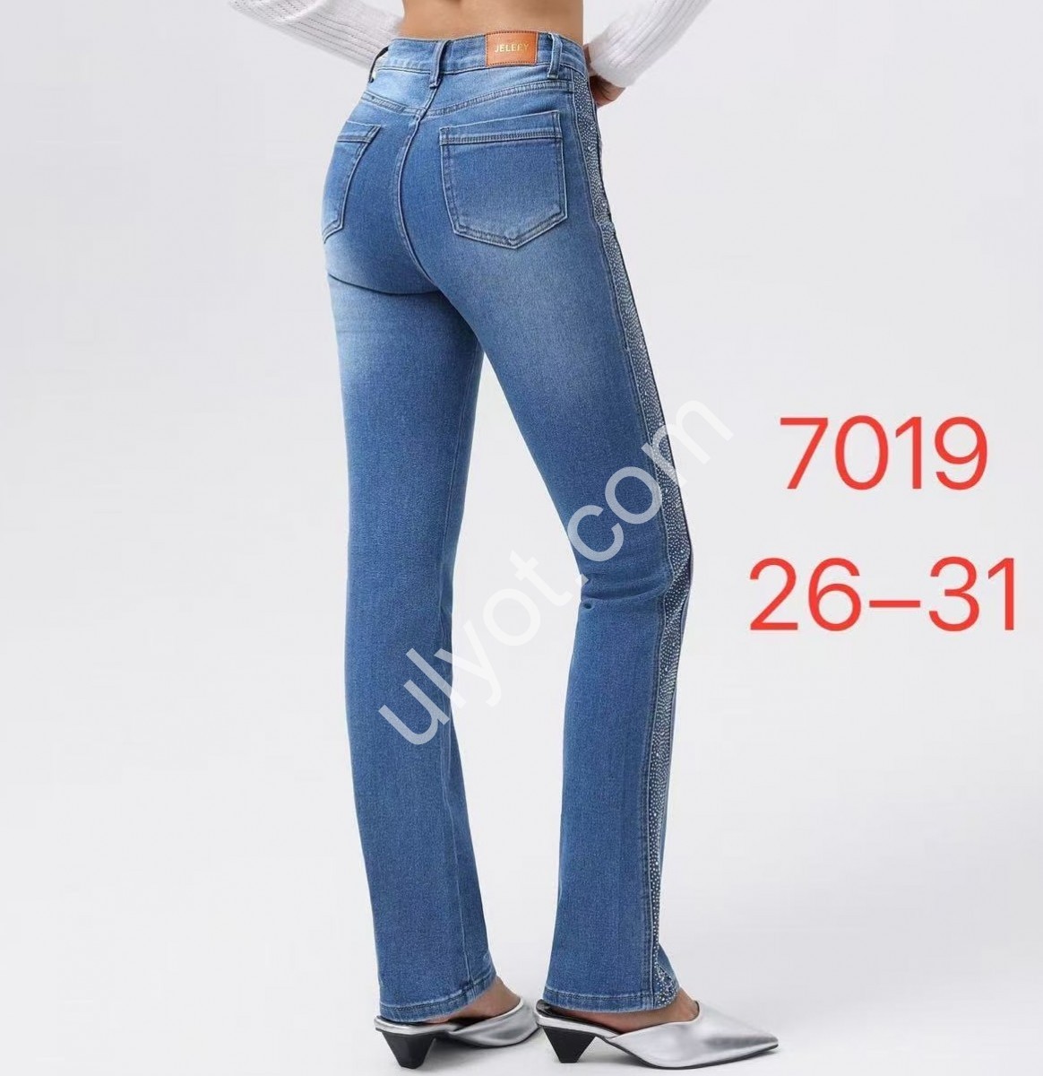 ДЖИНСЫ JELEEY (26-31) СИНИЙ 7019