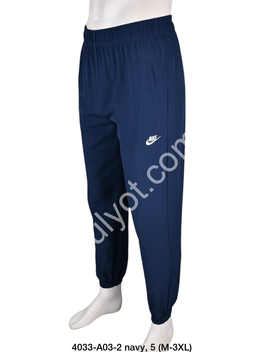 СПОРТ.ШТАНЫ N02 (M-3XL) МАНЖЕТ Т.СИНИЙ A03-2