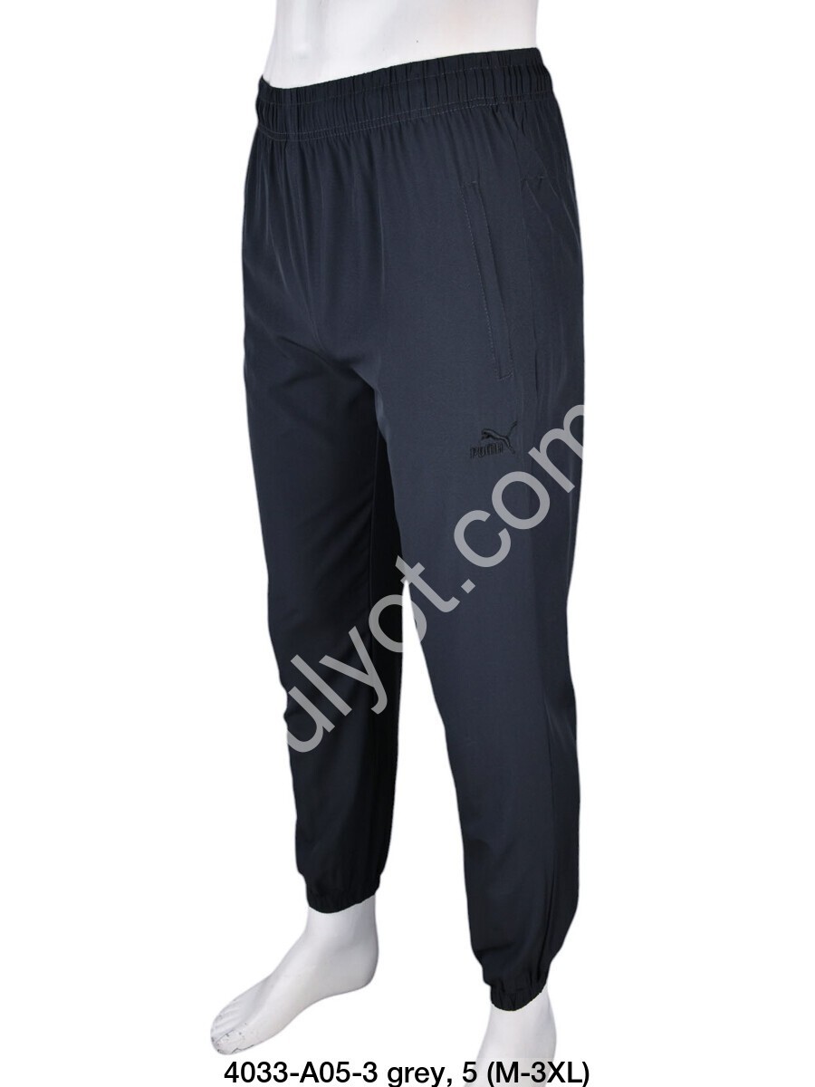 СПОРТ.ШТАНЫ P15 (M-3XL) МАНЖЕТ ГРАФИТ A05-3