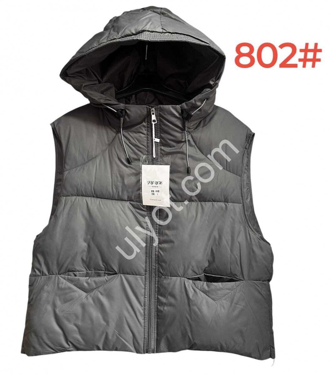 ЖИЛЕТКА (M-2XL) СЕРЫЙ 802