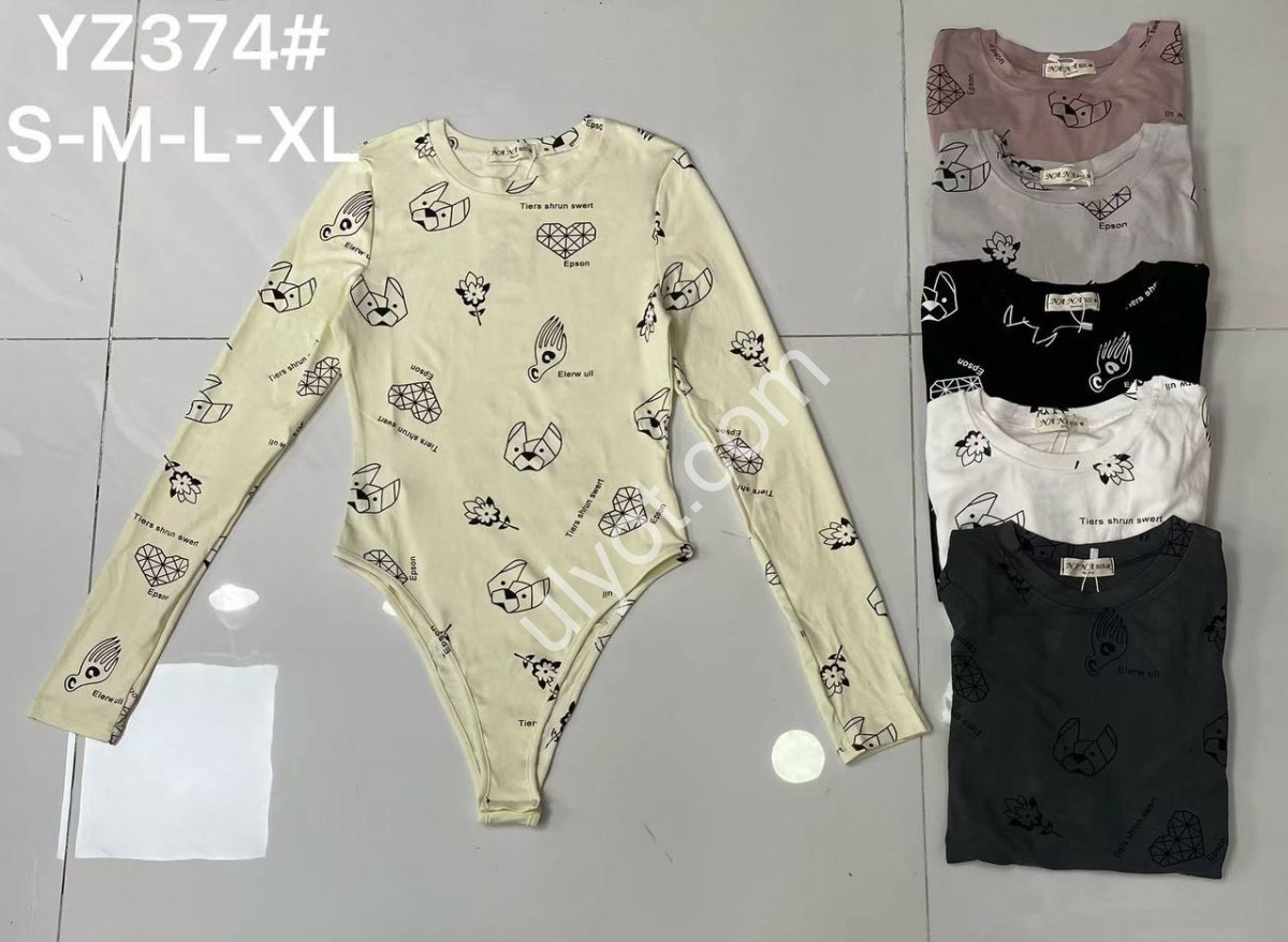 БОДИ (S-XL) ЧЕРНЫЙ YZ374