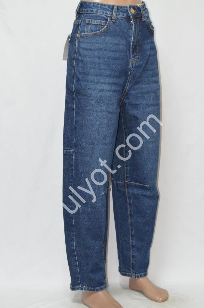 ДЖИНСЫ M.SARA (XS-XL) Т.СИНИЙ 1092H