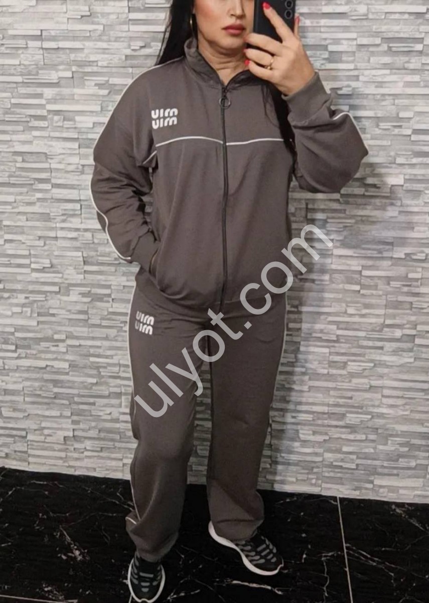 СПОРТ.КОСТЮМ MIU40 (L-3XL) СЕРЫЙ 