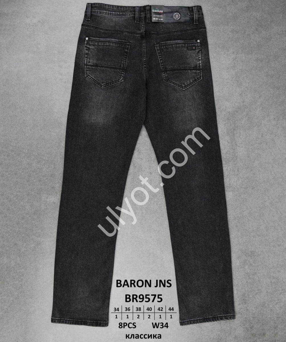 Фото 1 ДЖИНСЫ BARON (34-44) ЧЕРНЫЙ 9575
