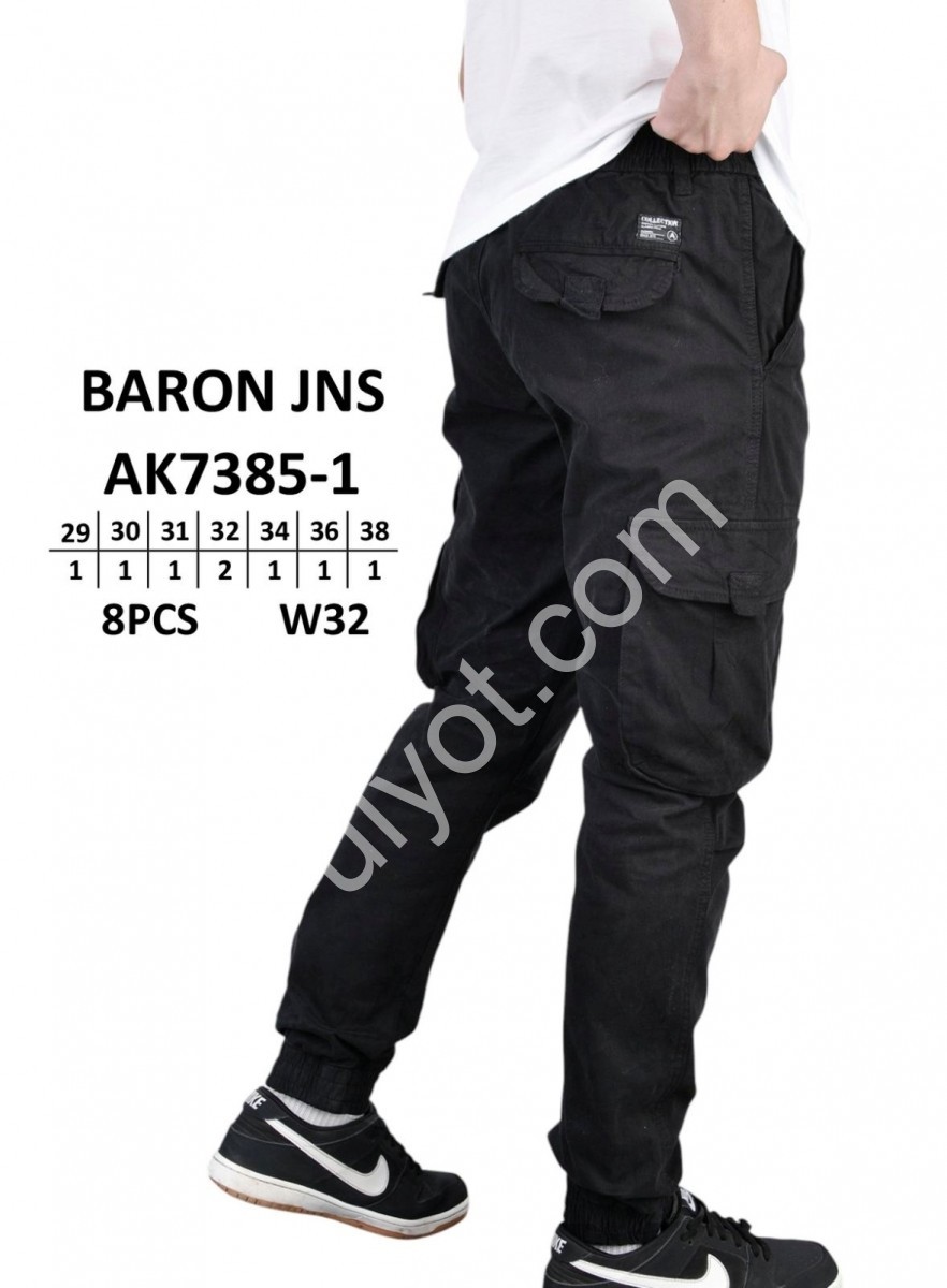 ДЖИНСЫ BARON (29-38) ЧЕРНЫЙ 7385-1