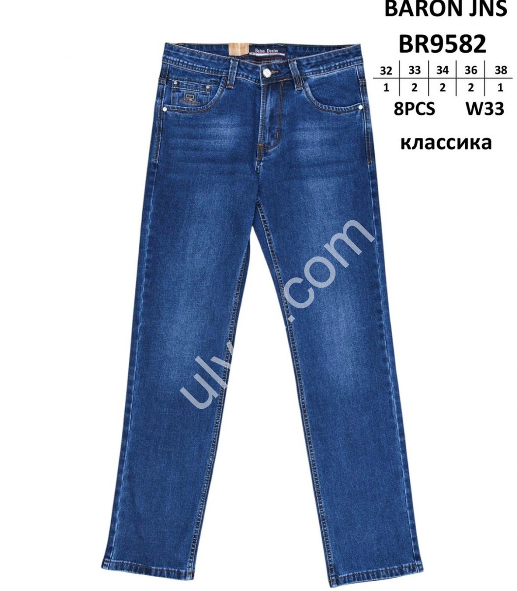 ДЖИНСЫ BARON (32-38) Т.СИНИЙ 9582