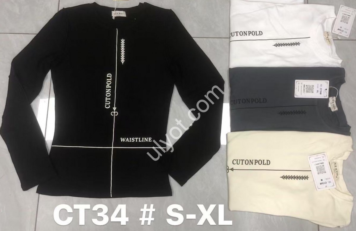 ЛОНГСЛІВ (S-XL) ЧОРНИЙ CТ34