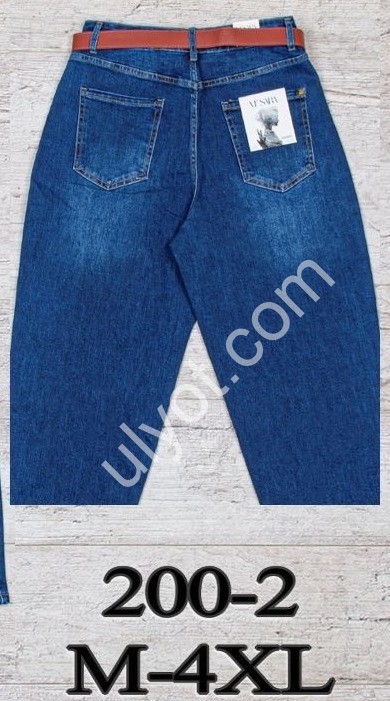 ДЖИНСЫ M.SARA (L-4XL) Т.СИНИЙ 200-2