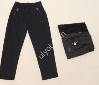 СПОРТ.ШТАНИ (M-3XL) ПРЯМИЙ ЧОРНИЙ 2083