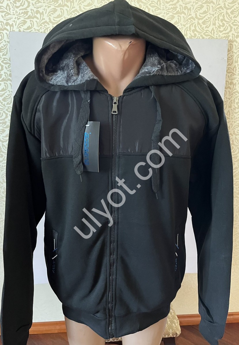 КОФТА (M-3XL) МОХОР ЧОРНИЙ 2306