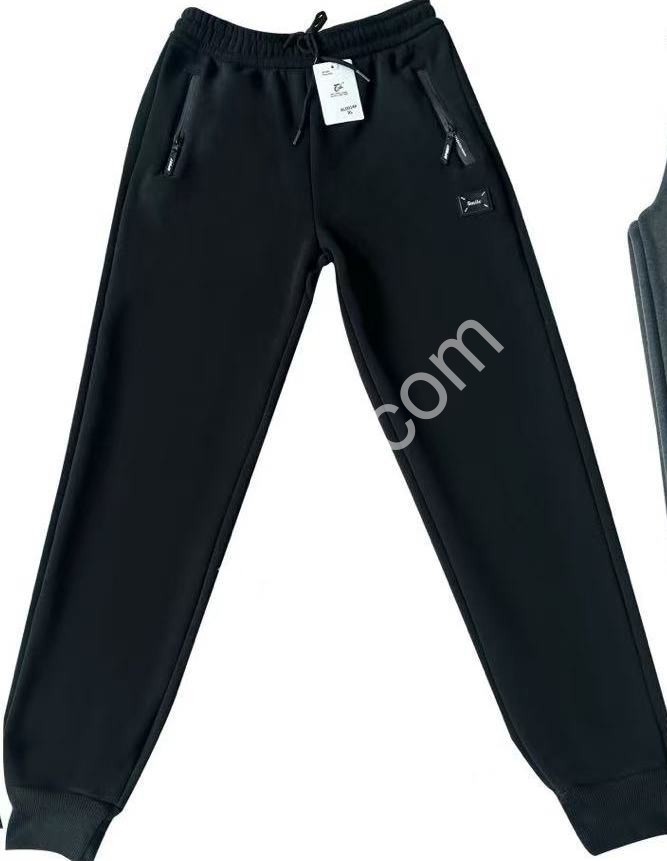 СПОРТ.ШТАНИ (XL-5XL) ФЛІС МАНЖЕТ ЧОРНИЙ 0014