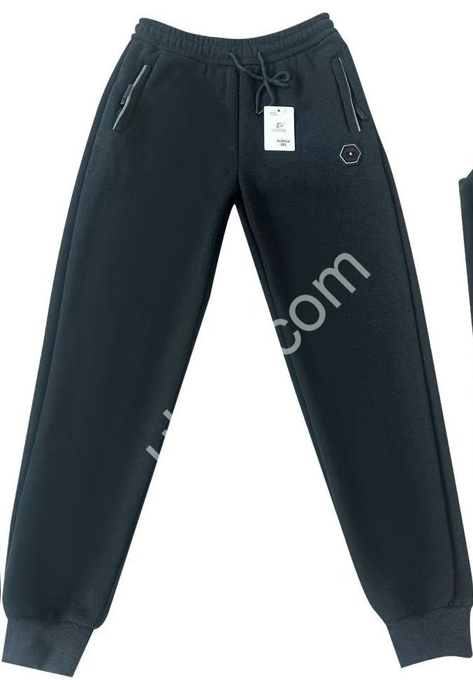 СПОРТ.ШТАНИ (XL-5XL) ФЛІС МАНЖЕТ ГРАФІТ 0001