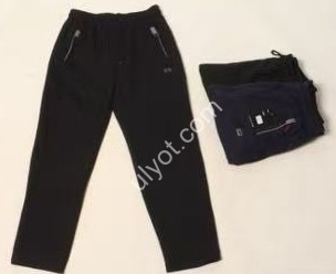 СПОРТ.ШТАНЫ (3XL-7XL) ФЛИС ПРЯМОЙ ЧЕРНЫЙ 2613