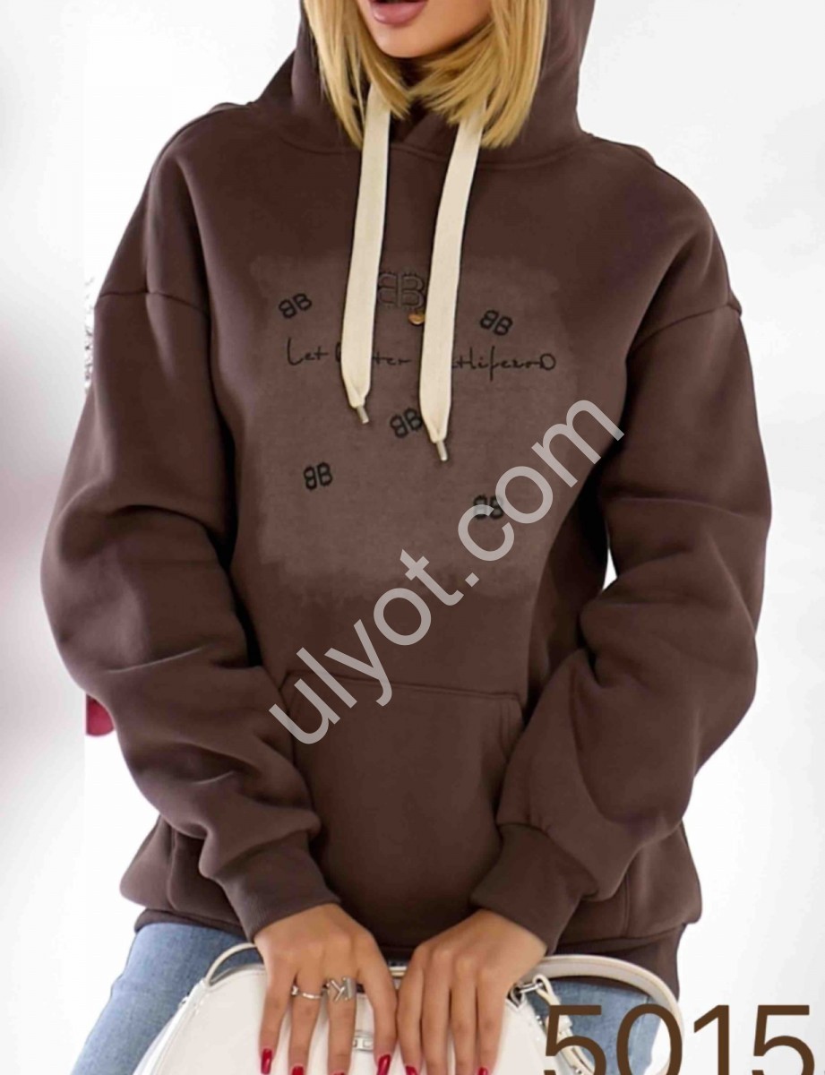 КОФТА JJF (L-4XL) ФЛІС КОРИЧНЕВИЙ 50153