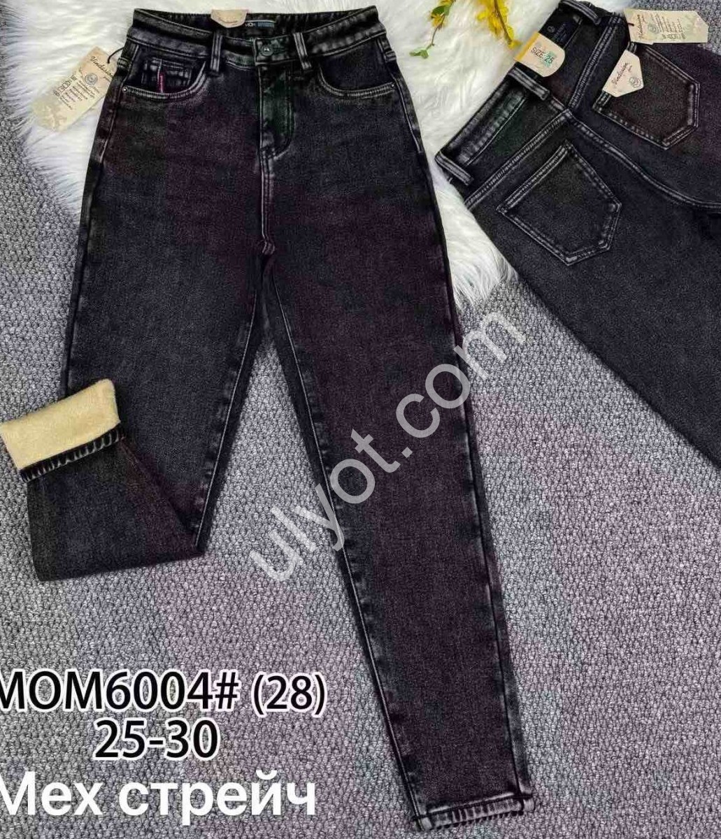 ДЖИНСЫ V&D (25-30) МЕХ ГРАФИТ 6004