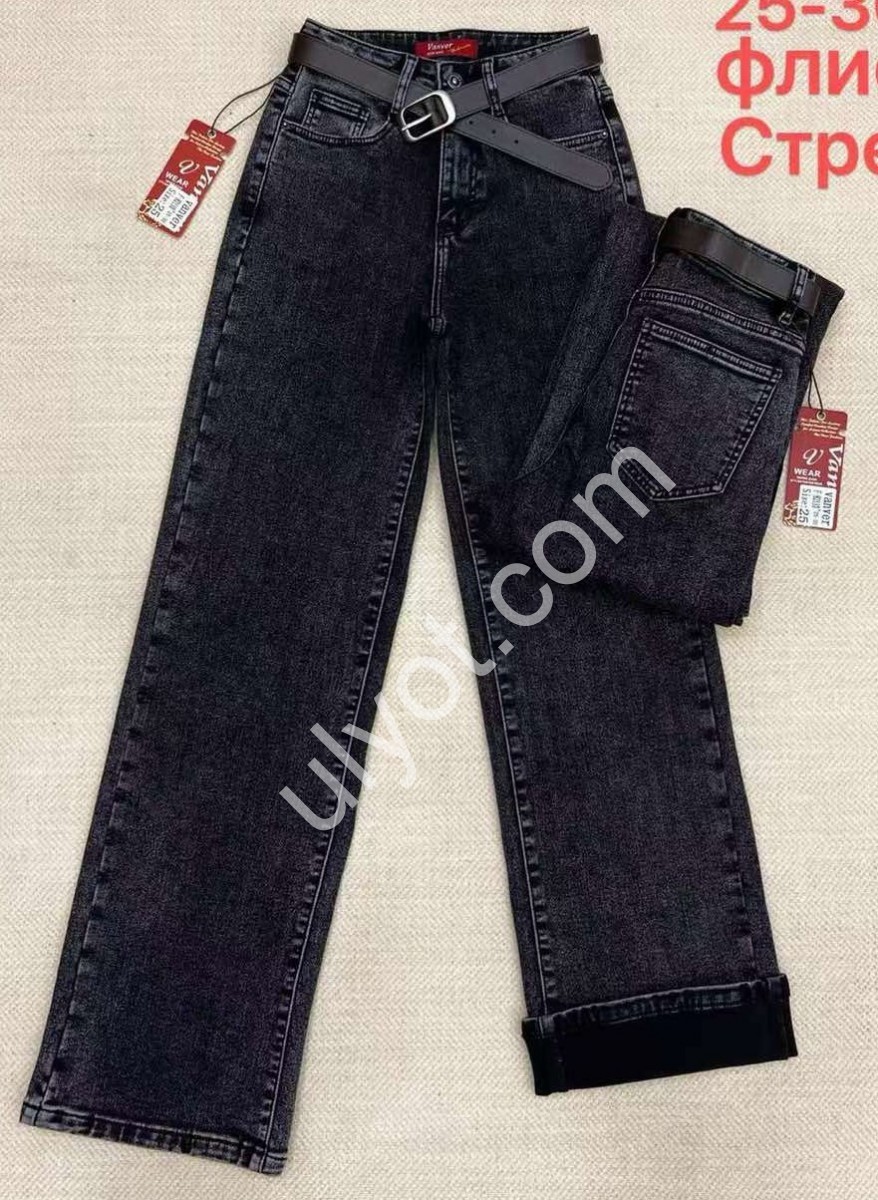 ДЖИНСИ VANVER (25-30) ФЛІС ГРАФІТ F82110