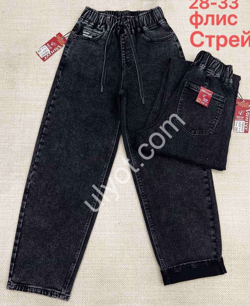 ДЖИНСИ VANVER (28-33) ФЛІС ГРАФІТ B82118