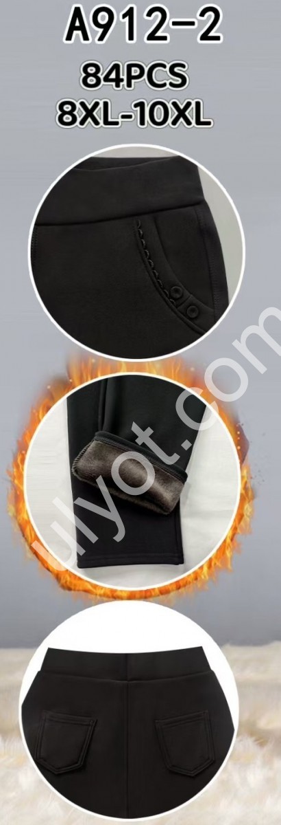 Лосини (XL-6XL) Хутро Чорне 9030-3