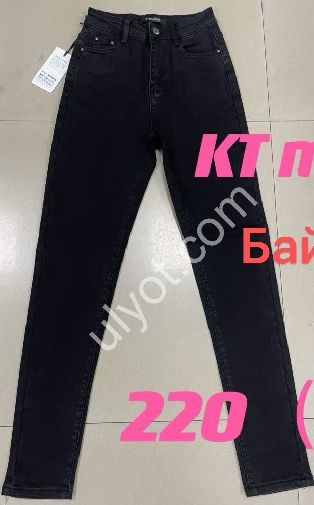 ДЖИНСЫ KT.MOSS (25-30) БАЙКА ЧЕРНЫЙ 220