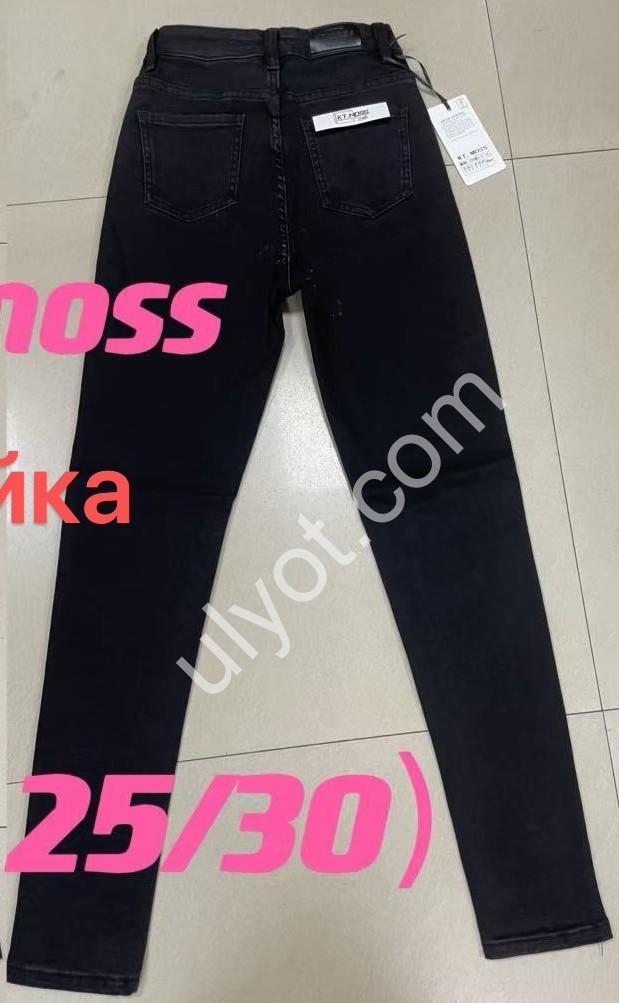 ДЖИНСЫ KT.MOSS (25-30) БАЙКА ЧЕРНЫЙ 220