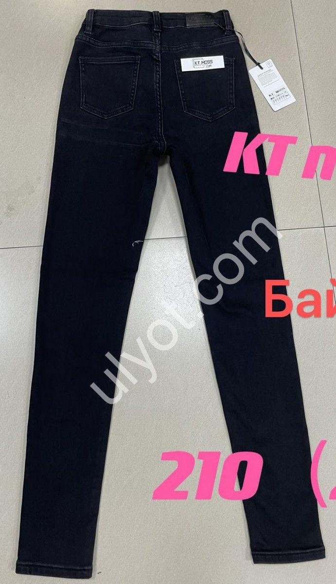 ДЖИНСЫ KT.MOSS (25-30) БАЙКА ЧЕРНЫЙ 210