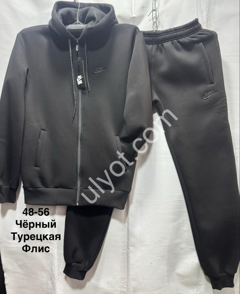 СПОРТ.КОСТЮМ N02 (48-56) ФЛІС МАНЖЕТ ЧОРНИЙ