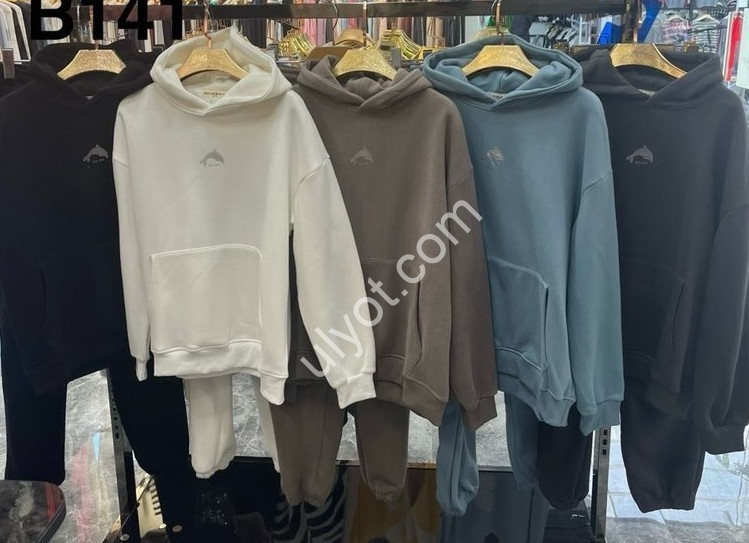 КОСТЮМ (XL-4XL) ФЛІС ЧОРНИЙ B141