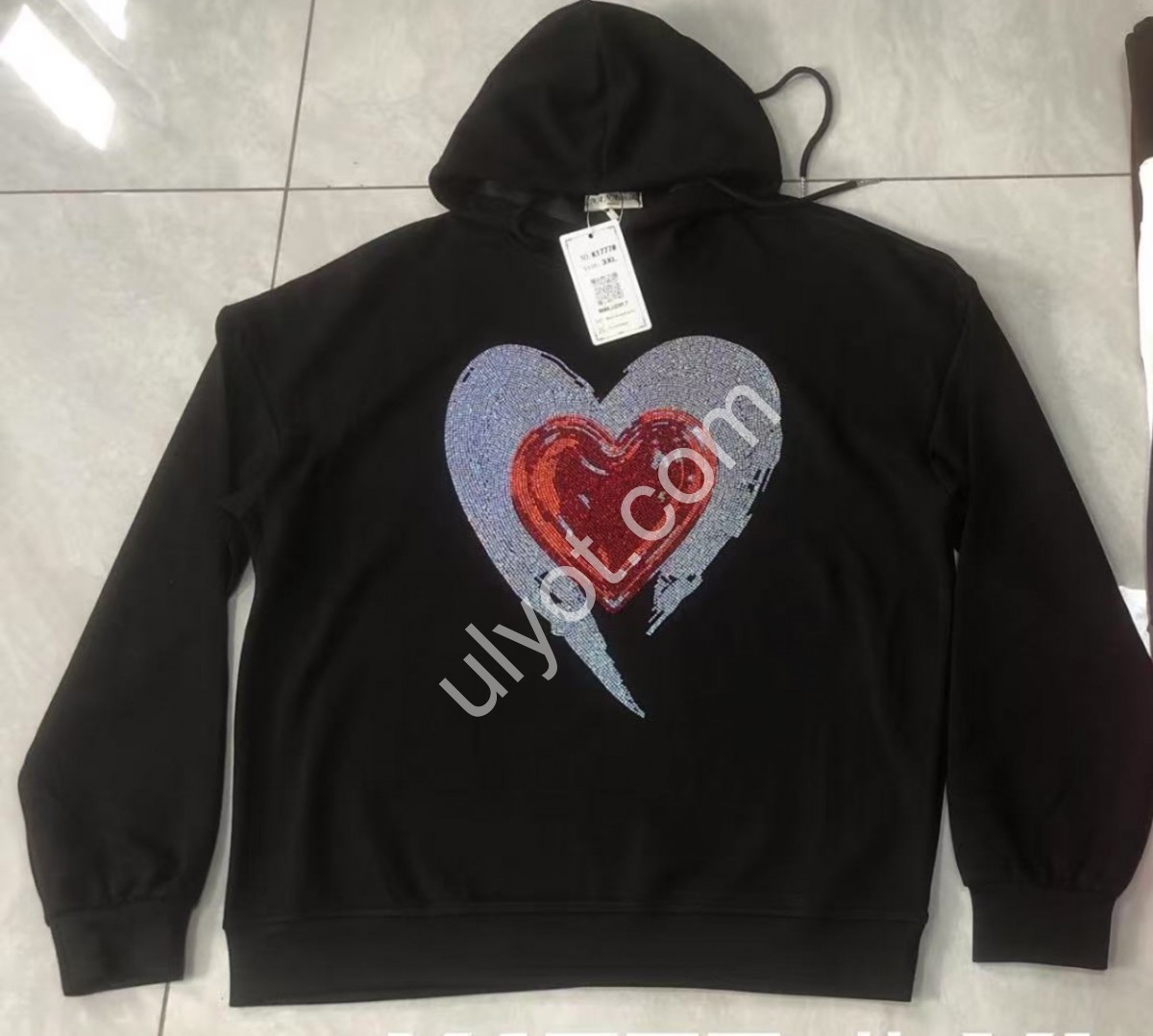 СВИТШОТ (XL-4XL) БЕЛЫЙ K1777