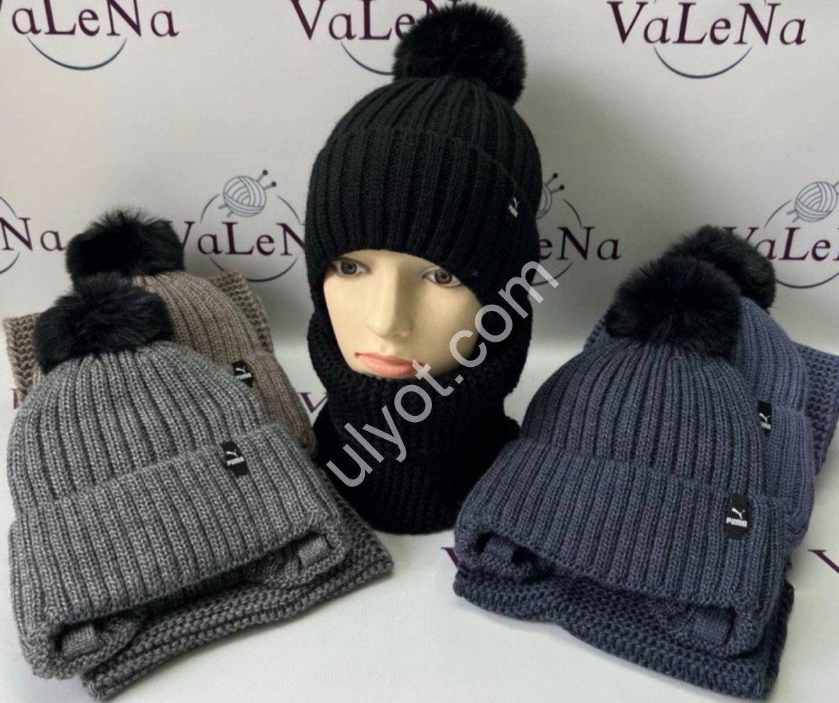 ШАПКА+ХОМУТ P15 (ONE SIZE 50-52) ФЛІС МІКС