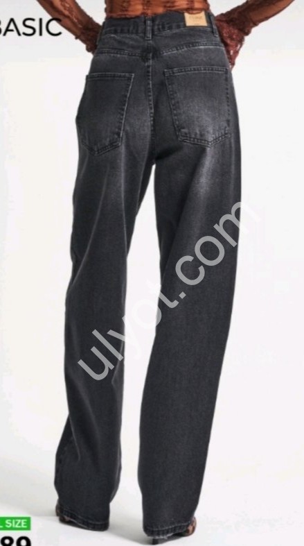 ДЖИНСЫ IT'S BASIC (32-36) ГРАФИТ 3189/2w5/1