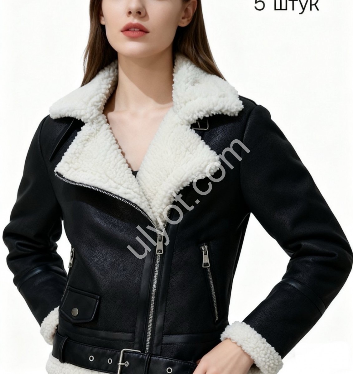 ДУБЛЕНКА AOLONG (S-2XL) ЧОРНИЙ 8816