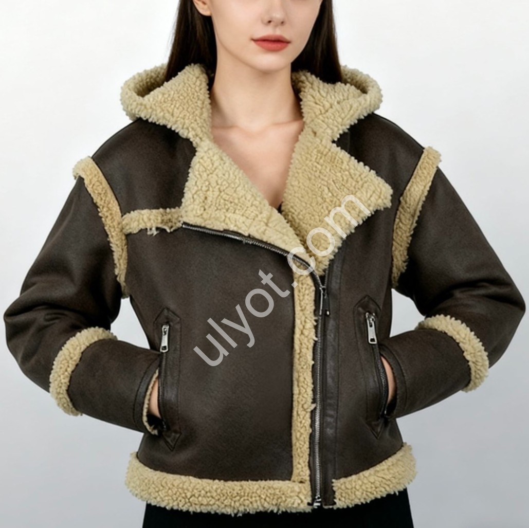 ДУБЛЕНКА AOLONG (S-2XL) КОРИЧНЕВЫЙ 8839