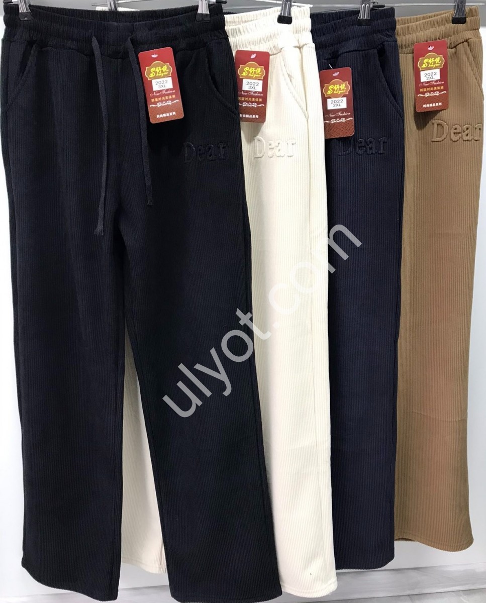 СПОРТ.ШТАНЫ (XL-5XL) МЕХ ПРЯМОЙ МИКС 2022