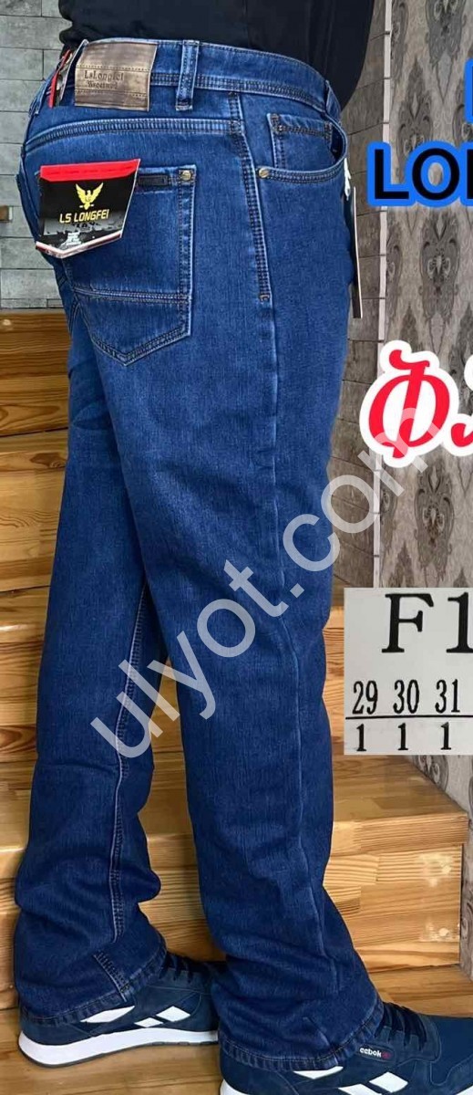 ДЖИНСИ LONGFEI (29-38) ФЛІС СИНІЙ F1076