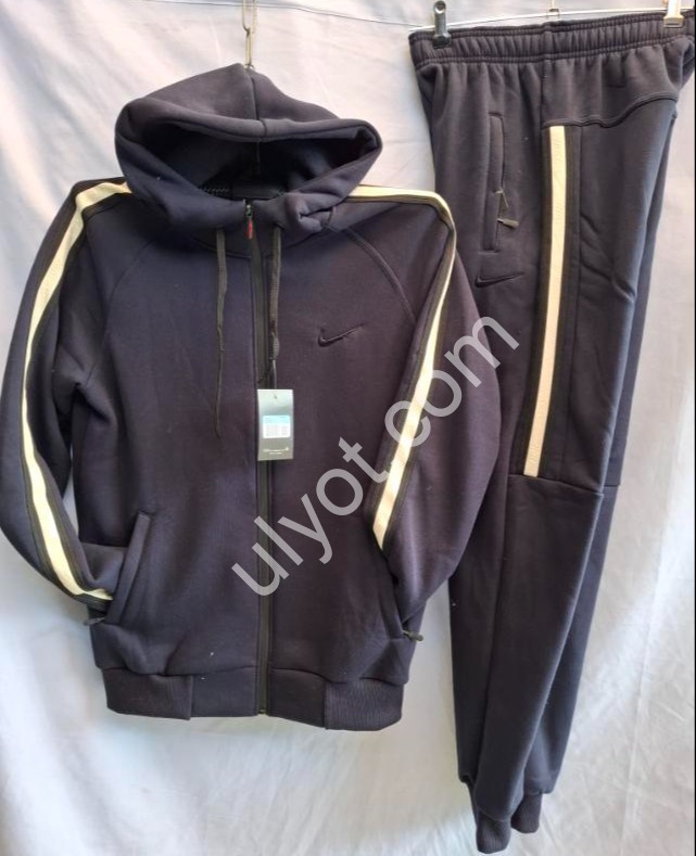 СПОРТ.КОСТЮМ N02 (48-56) ФЛИС МАНЖЕТ ЧЕРНЫЙ 
