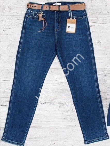 ДЖИНСЫ M.SARA (M-3XL) Т.СИНИЙ 938-2H