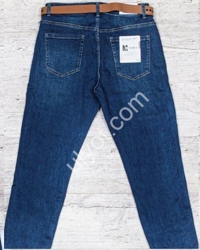 ДЖИНСЫ M.SARA (M-3XL) Т.СИНИЙ 938-2H