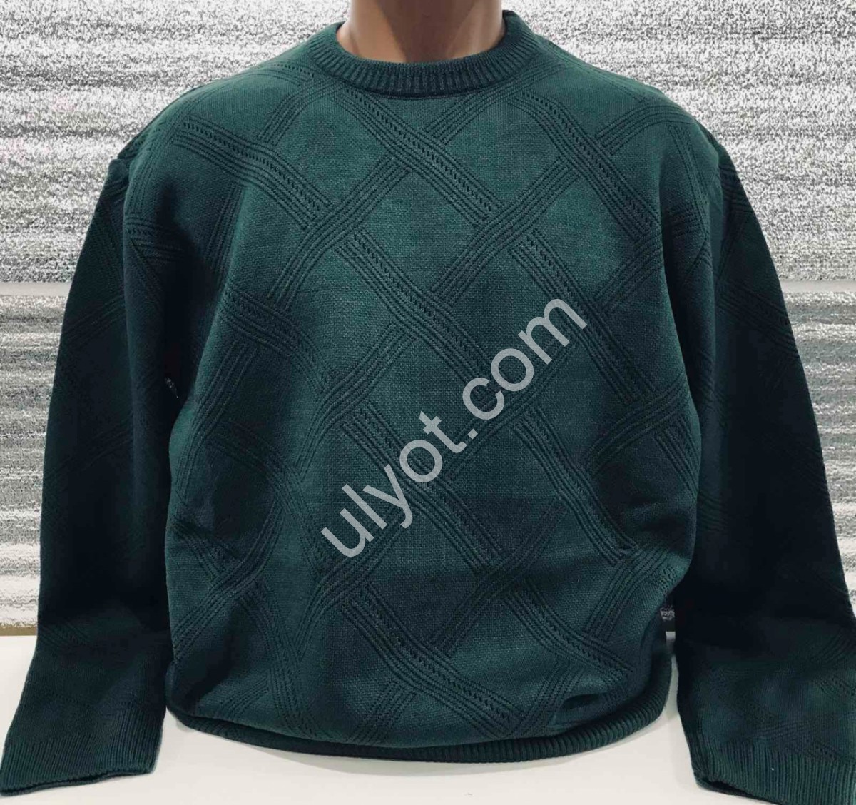 СВИТЕР EVS (L-2XL) Т.ЗЕЛЕНЫЙ 3308