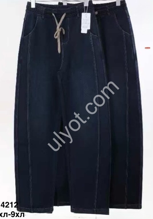 ШТАНЫ (3XL-10XL) МЕХ ЧЕРНЫЙ 4212