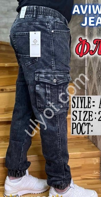 ДЖИНСИ AVIWGOS (29-38) ФЛІС КАРГО ГРАФІТ 529