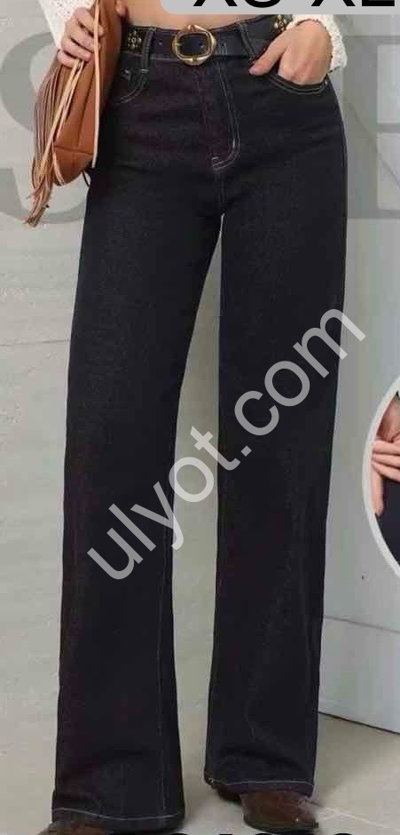 ДЖИНСЫ M.SARA (XS-XL) ЧЕРНЫЙ 1619-1