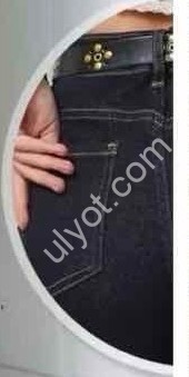 ДЖИНСЫ M.SARA (XS-XL) ЧЕРНЫЙ 1619-1